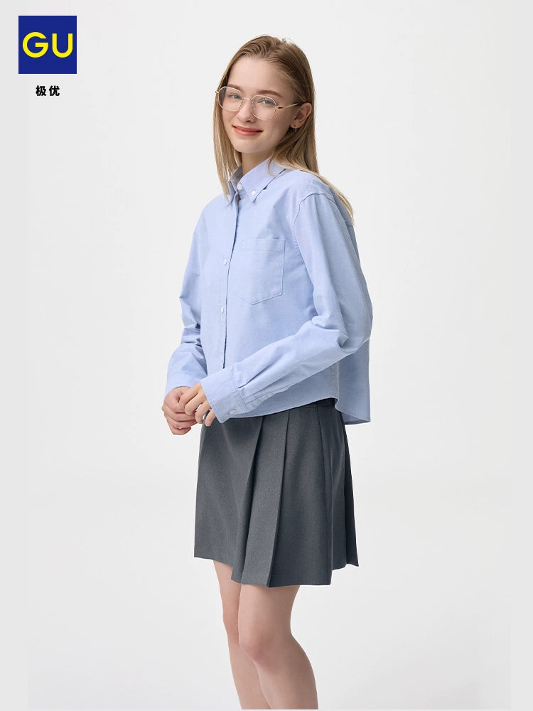 GU Pleated Short Fashion Simple Culottes
