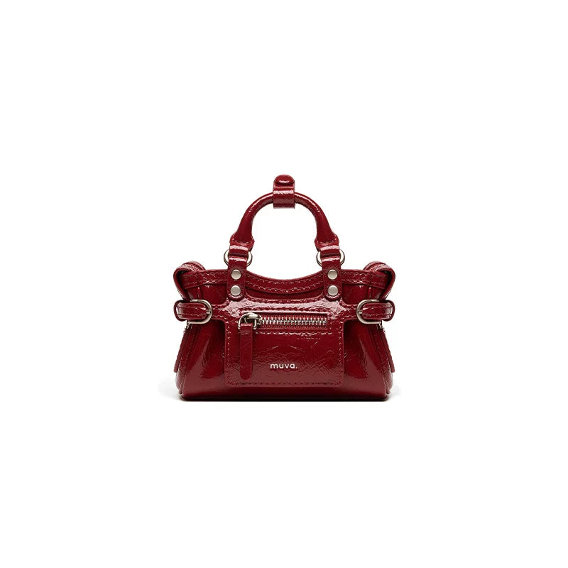 muva. Leather Zip-Top Mini Crossbody Bag