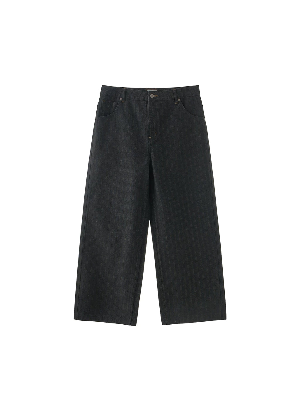 BUTTBILL Vintage Loose Tooling Dark Striped Straight Pants