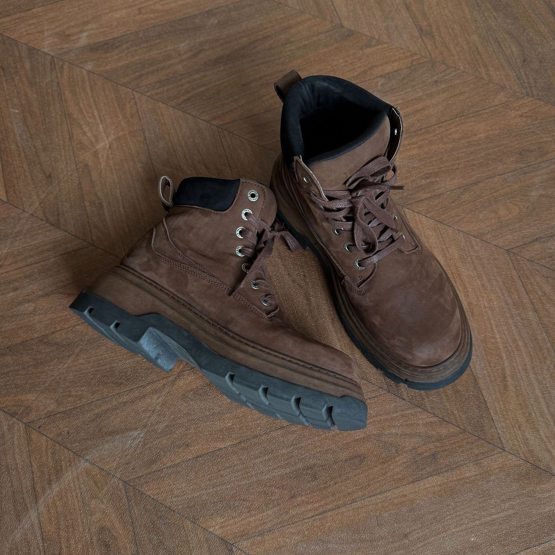 EME Cowhide Retro Non-slip Tooling British Style Short Boots