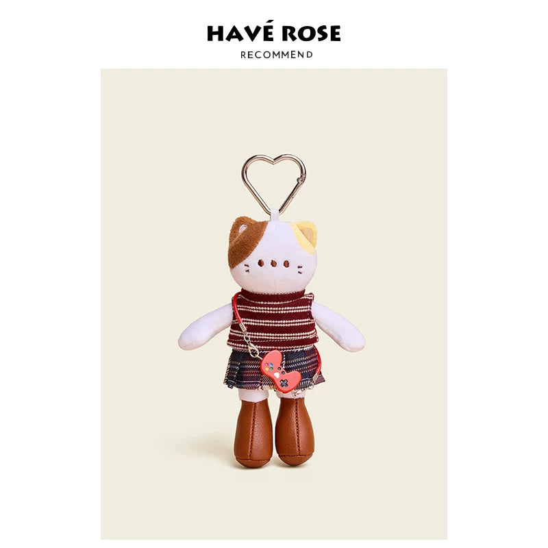 HAVEROSE Plush Cat Backpack Charm