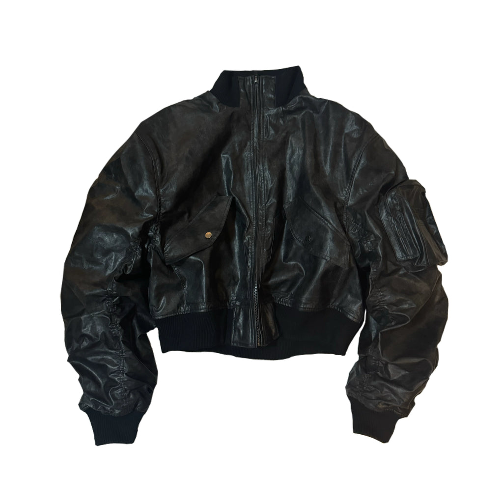 URRRGE Retro Short High-end Leather Jacket