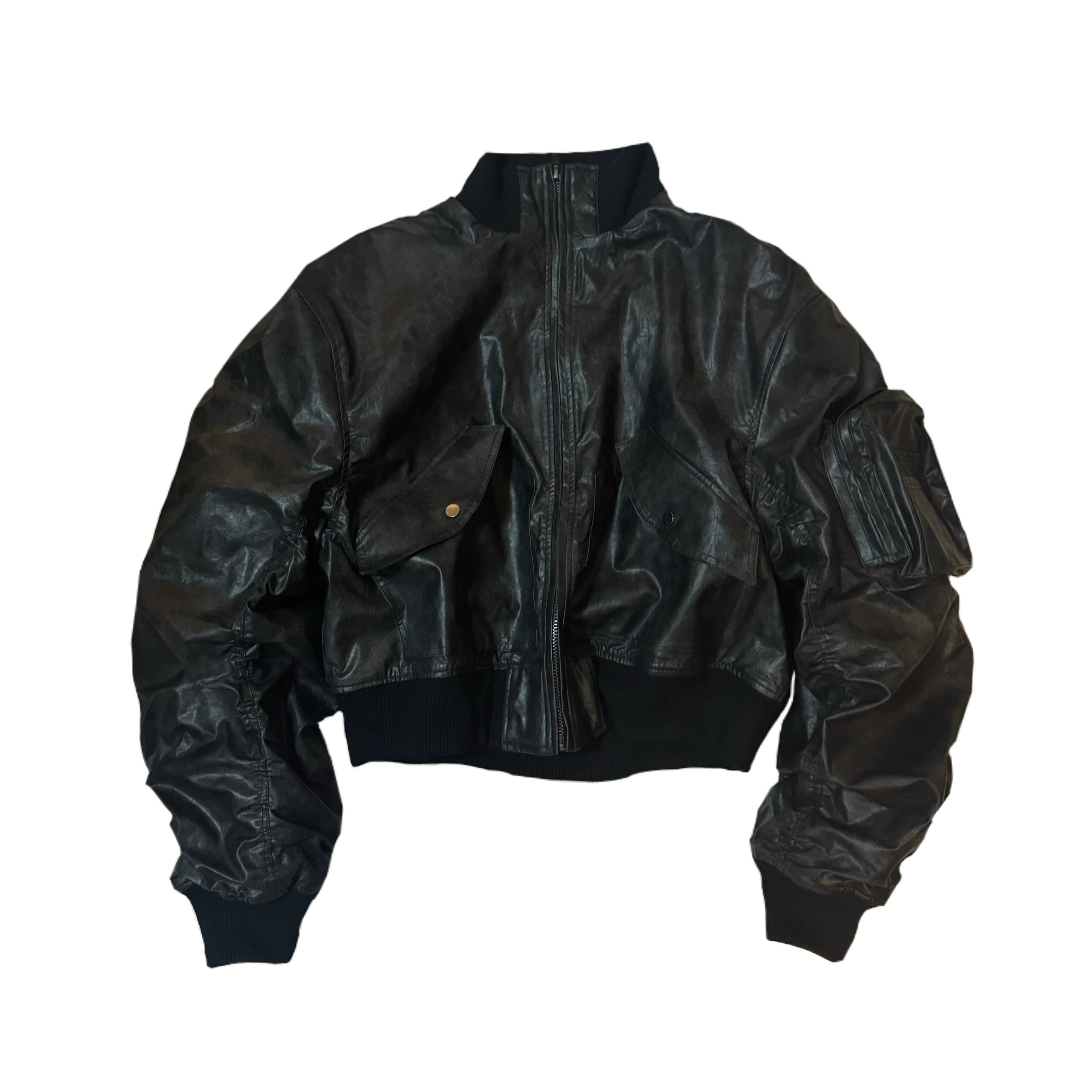 URRRGE Retro Short High-end Leather Jacket