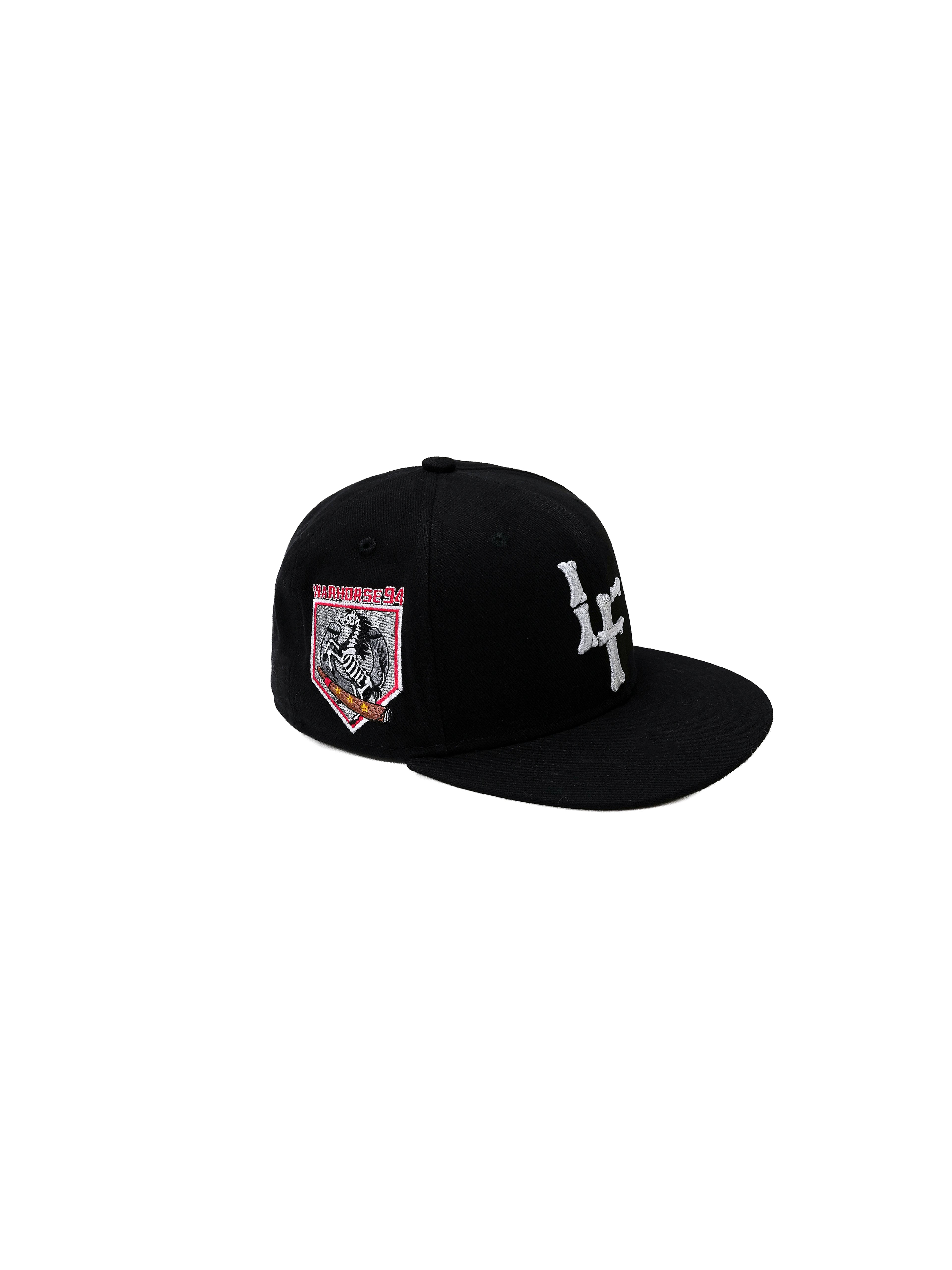 LIBERAFIT Racing Horse Skeleton 3D Embroidery Flat Brim Baseball Cap