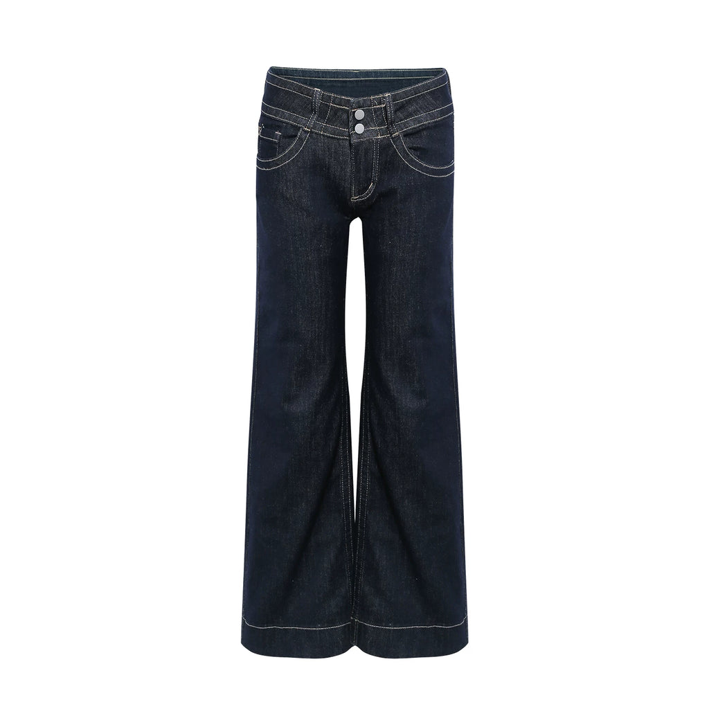 Wildberry High-Waisted Flared Straight-Leg Jeans