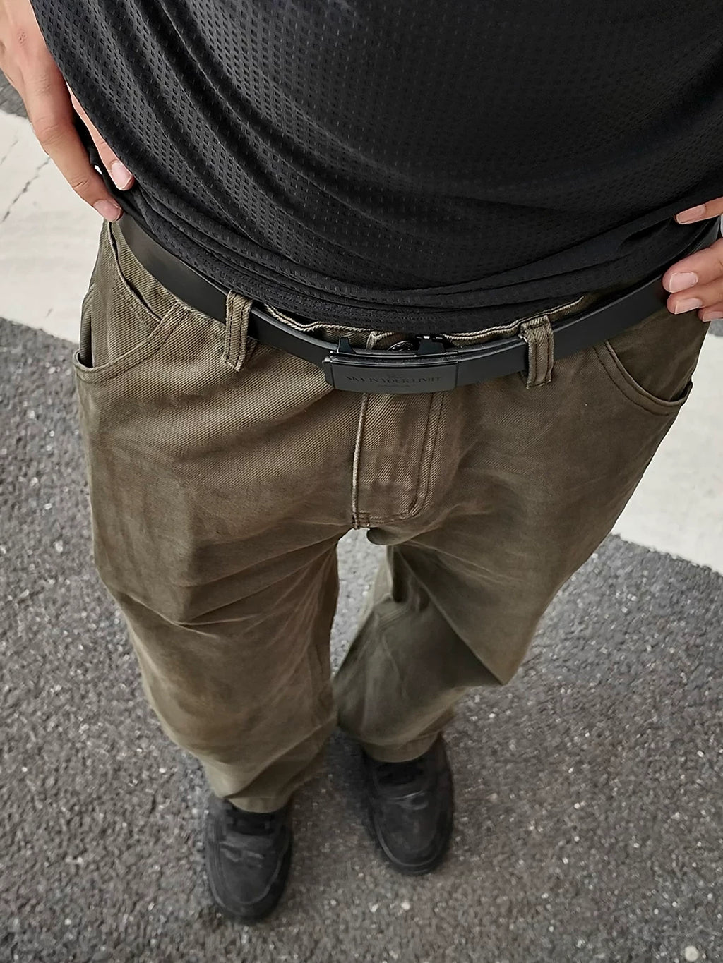 GTAL Asut Dye 14oz Wrinkle-Resistant Straight-Leg Trousers