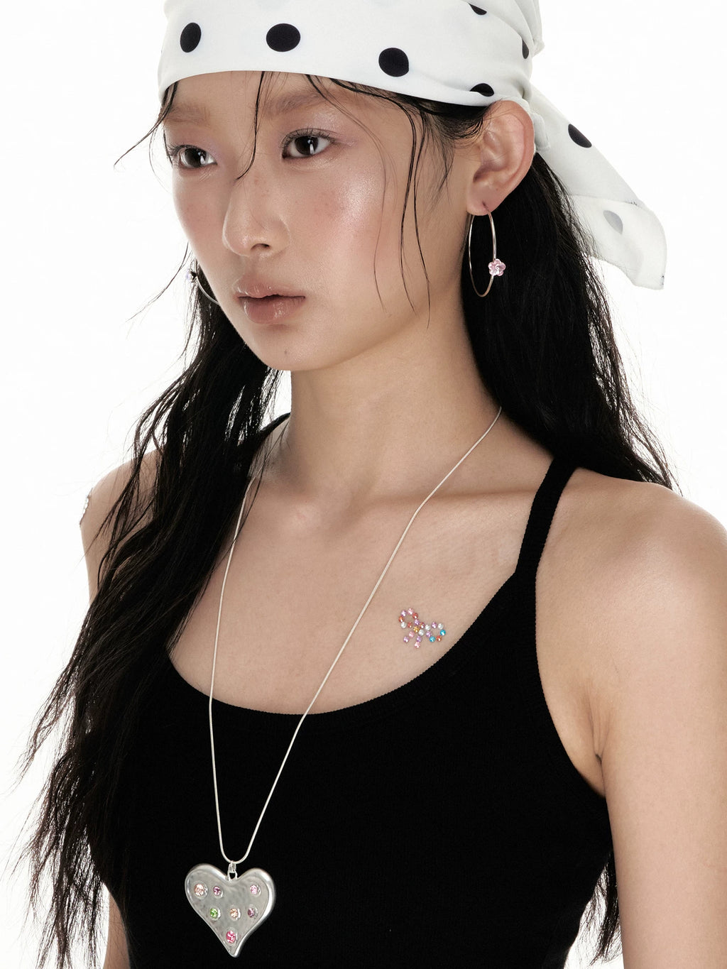 SUMIYAKI Hammered Heart Pendant Necklace