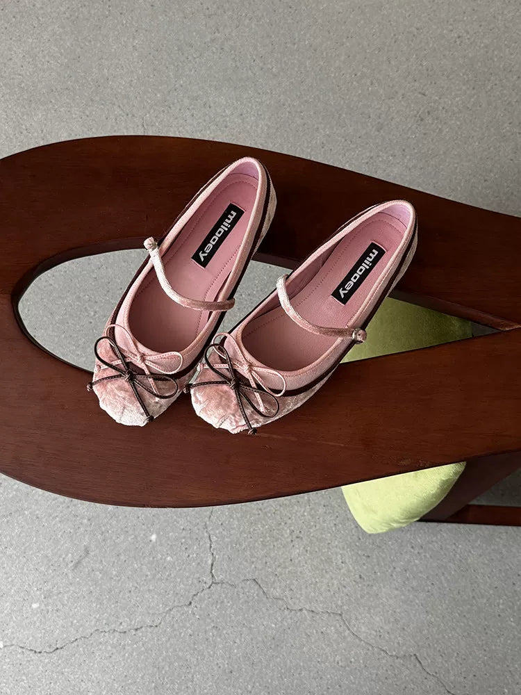 MILOOEY french ballet mary jane leather flats