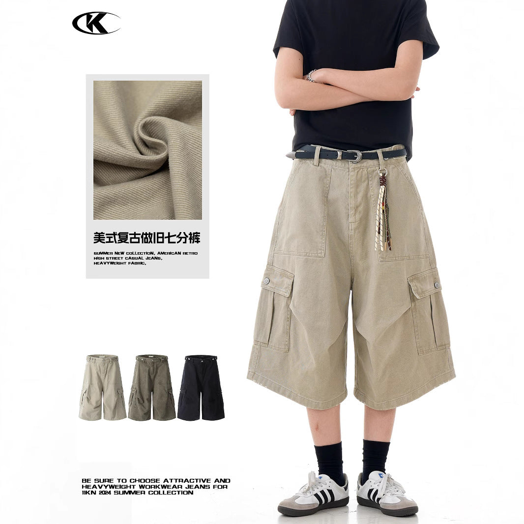 11KN Retro Multi-Pocket Cargo Shorts
