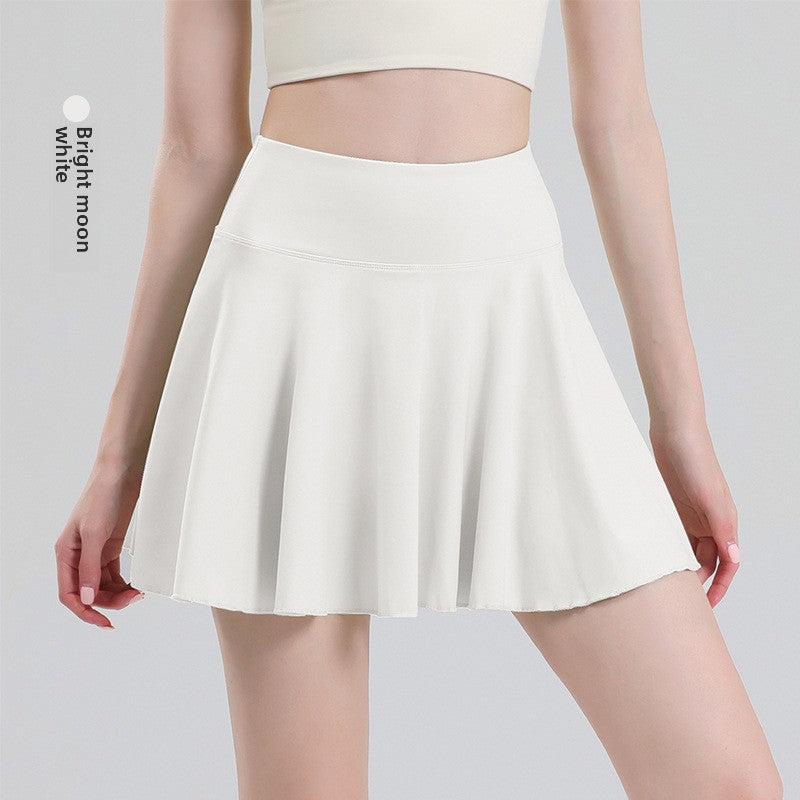 TIANQINGSE Lined Fake Two-piece Skirt