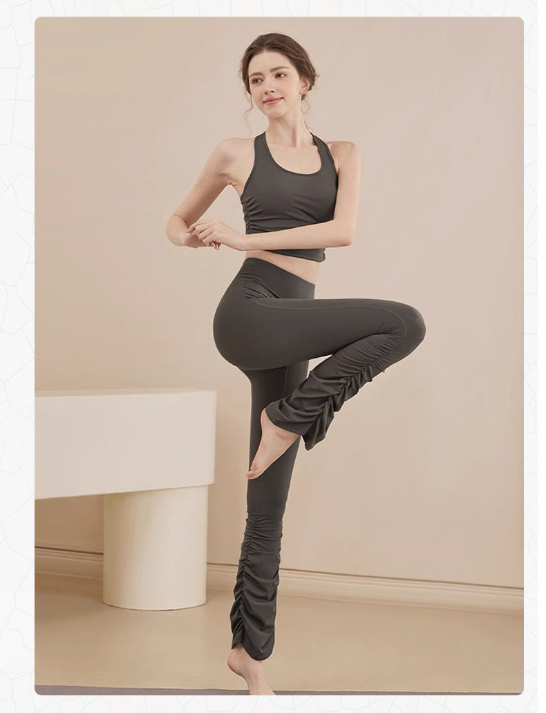 TIANQINGSE Stacked Pants, Bootcut Sports Fitness Yoga Pants