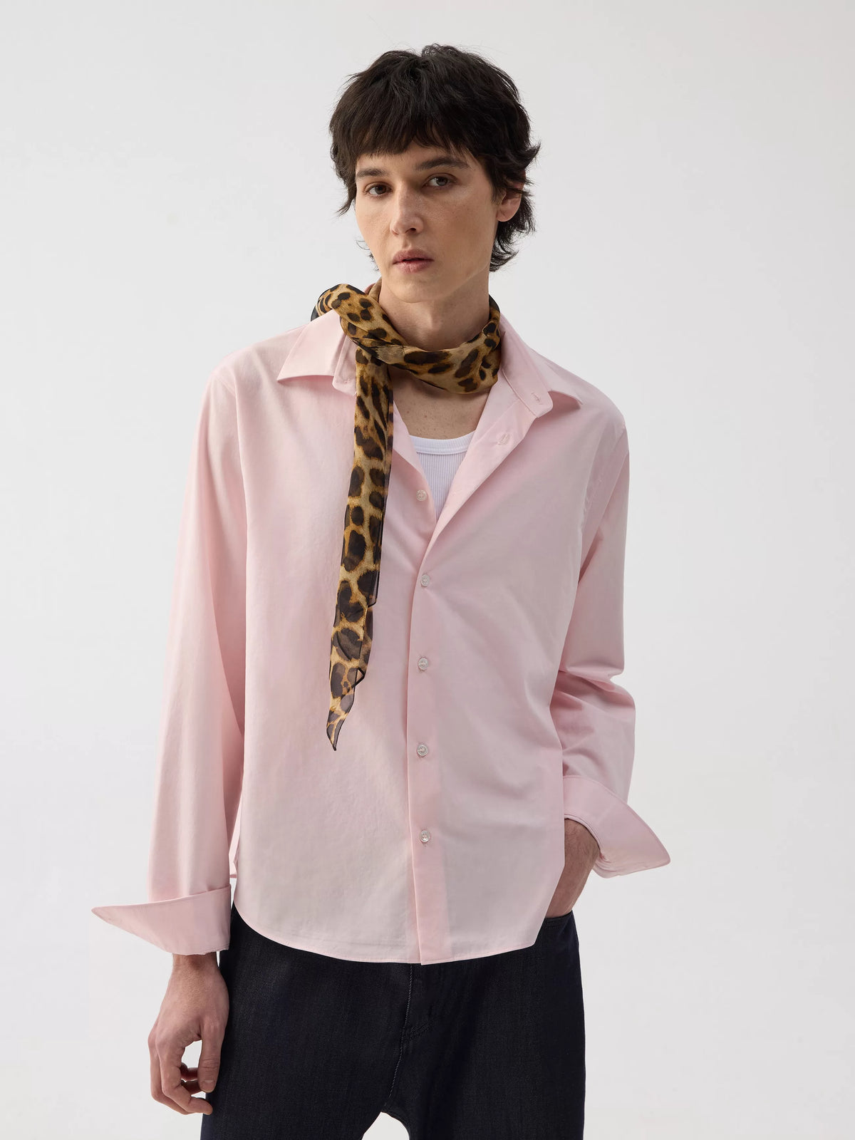TERRAINCOGNITA Powder Blue Lyocell Relaxed Cropped Long-Sleeve Shirt
