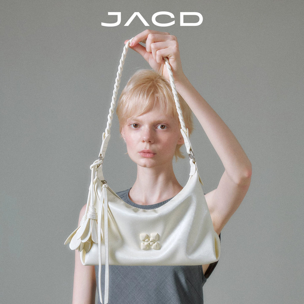 JACD Soft Pink Faux Leather Zip-Top Underarm Bag