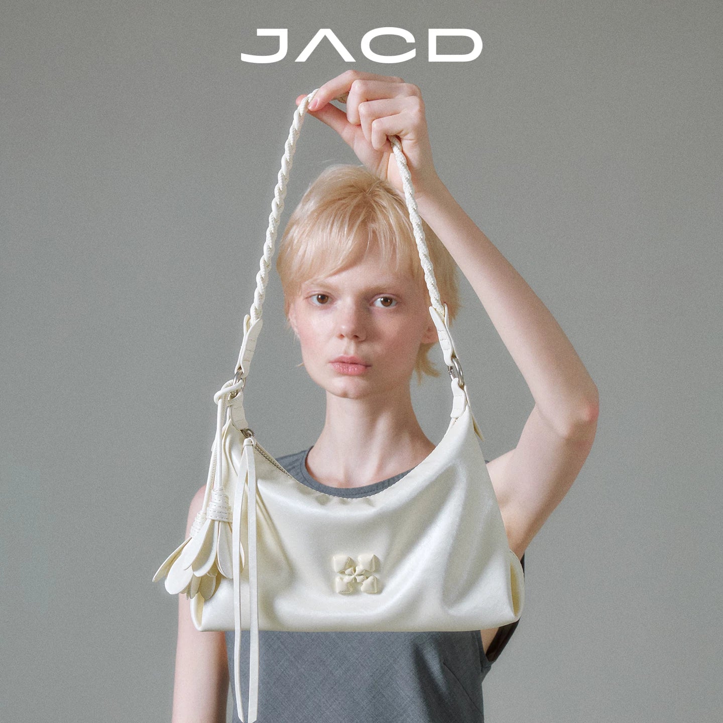 JACD Soft Pink Faux Leather Zip-Top Underarm Bag