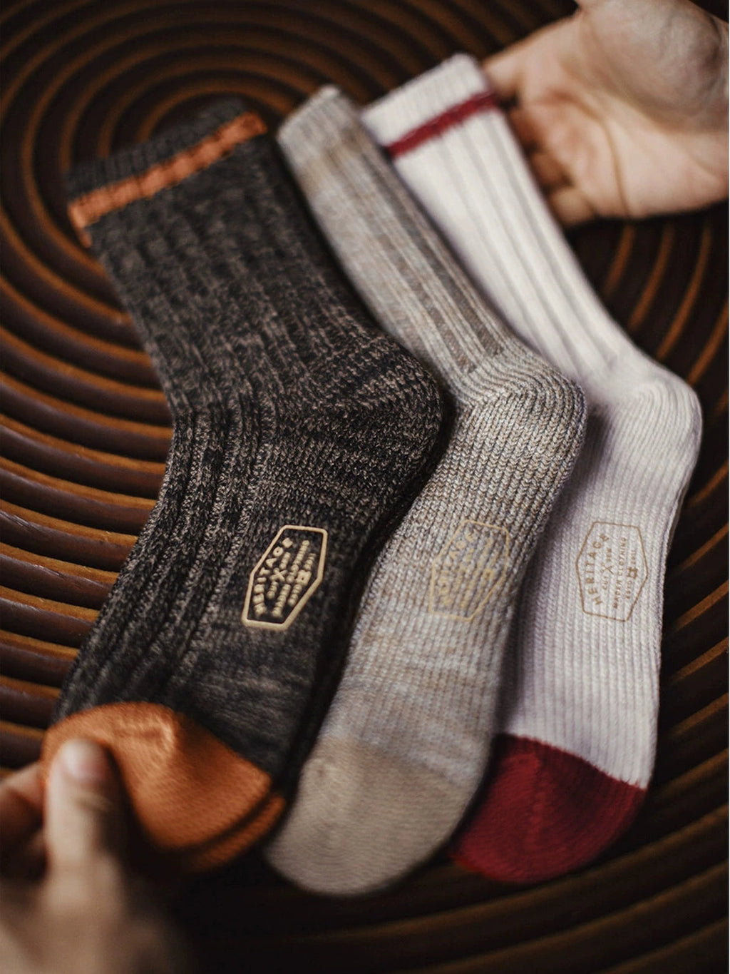 Maden Retro Thick-knit Striped Tube Socks