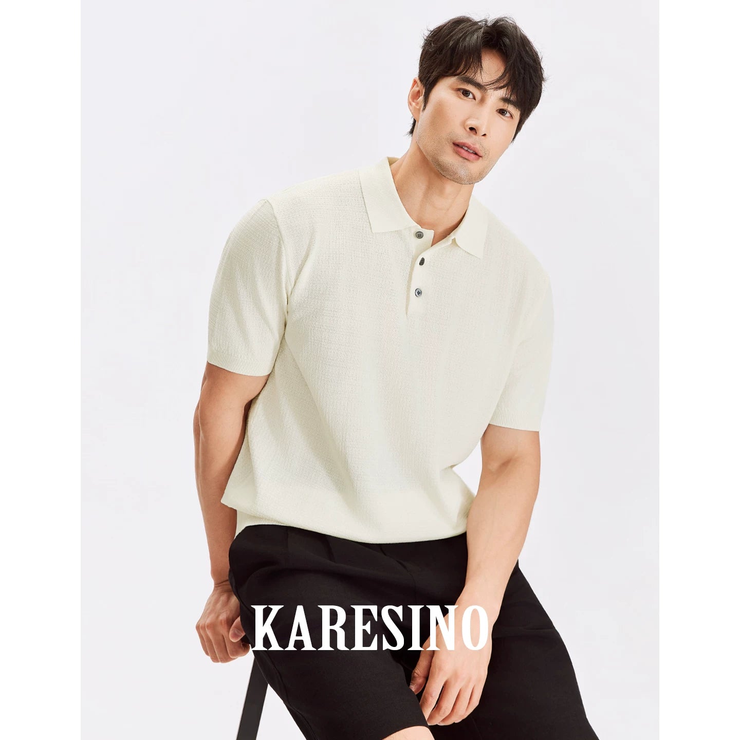 KARESINO 100% Lyocell Breathable Polo Shirt