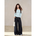 Wildberry Off-Shoulder Slimming Long-Sleeve Knit Tee