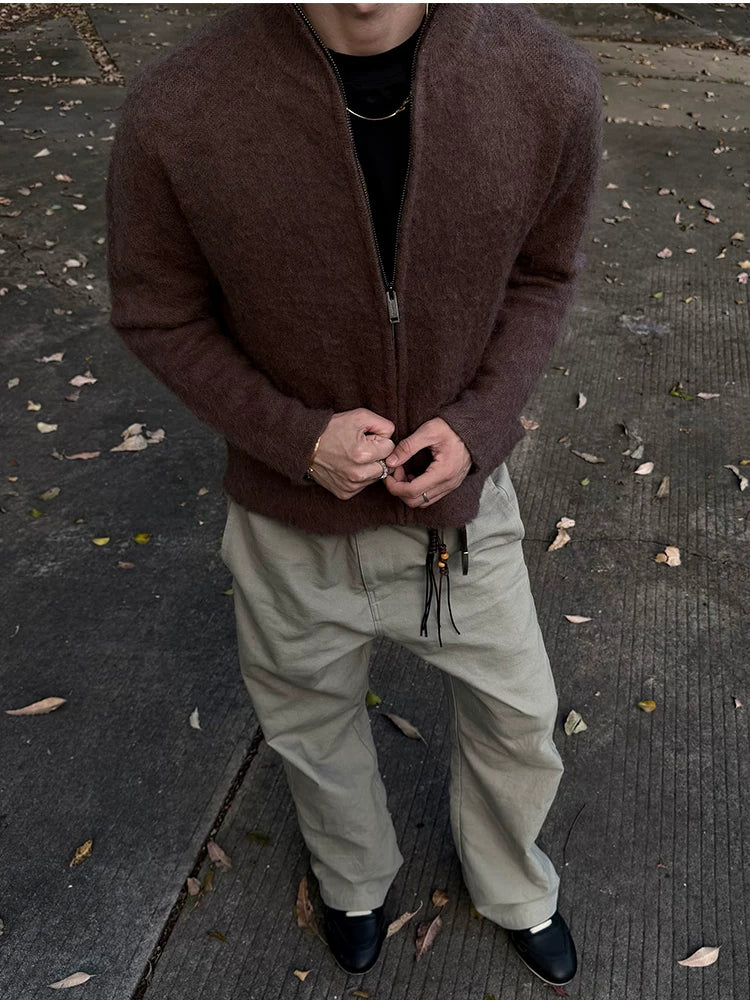 ZOZOFOREST Fog Suede Wool Soft Waxy Warm Sweater