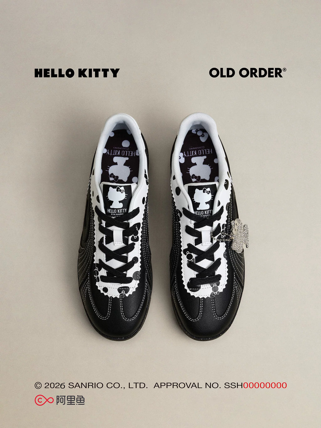 OLD ORDER Hello Kitty Polka Dot Lace-Up Sneaker