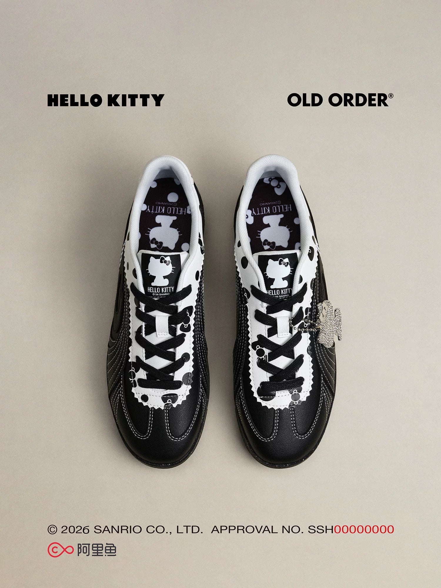 OLD ORDER Hello Kitty Polka Dot Lace-Up Sneaker