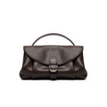 muva. Leather Magnetic Snap Crossbody Handbag