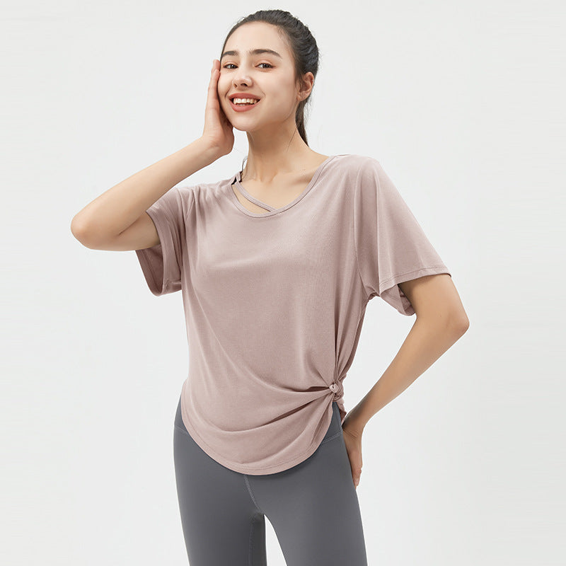Athena Lulu Thin Yoga Clothes Breathable Running Fitness Blouse
