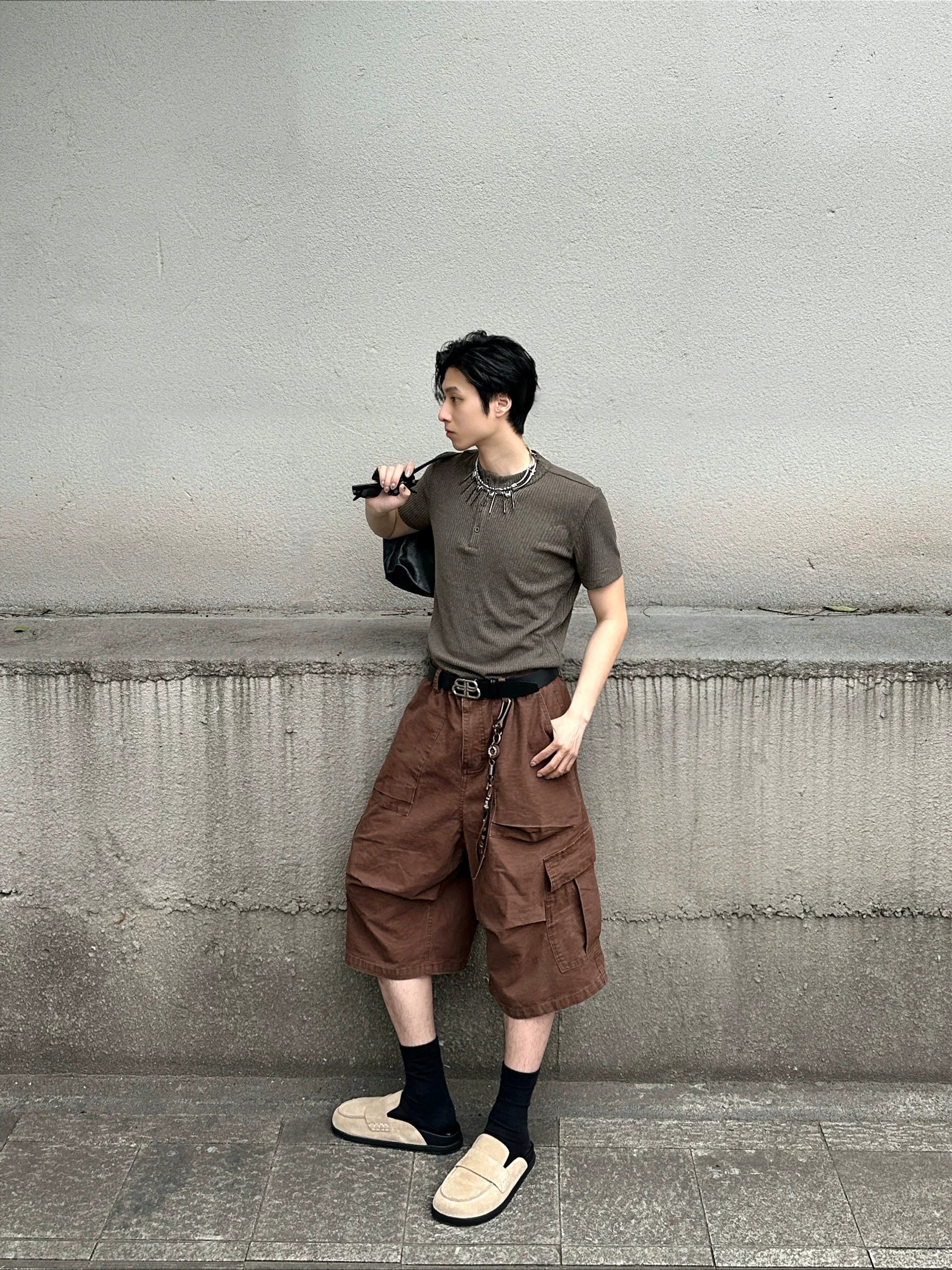 TERRAINCOGNITA Henry Collar Woolen Skin-friendly Tee
