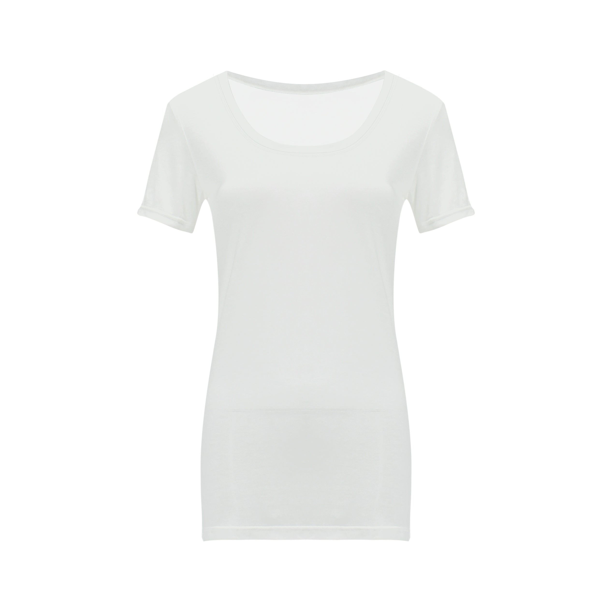 Jim Kennet Micro Transparent Loose U Neck Short Tee