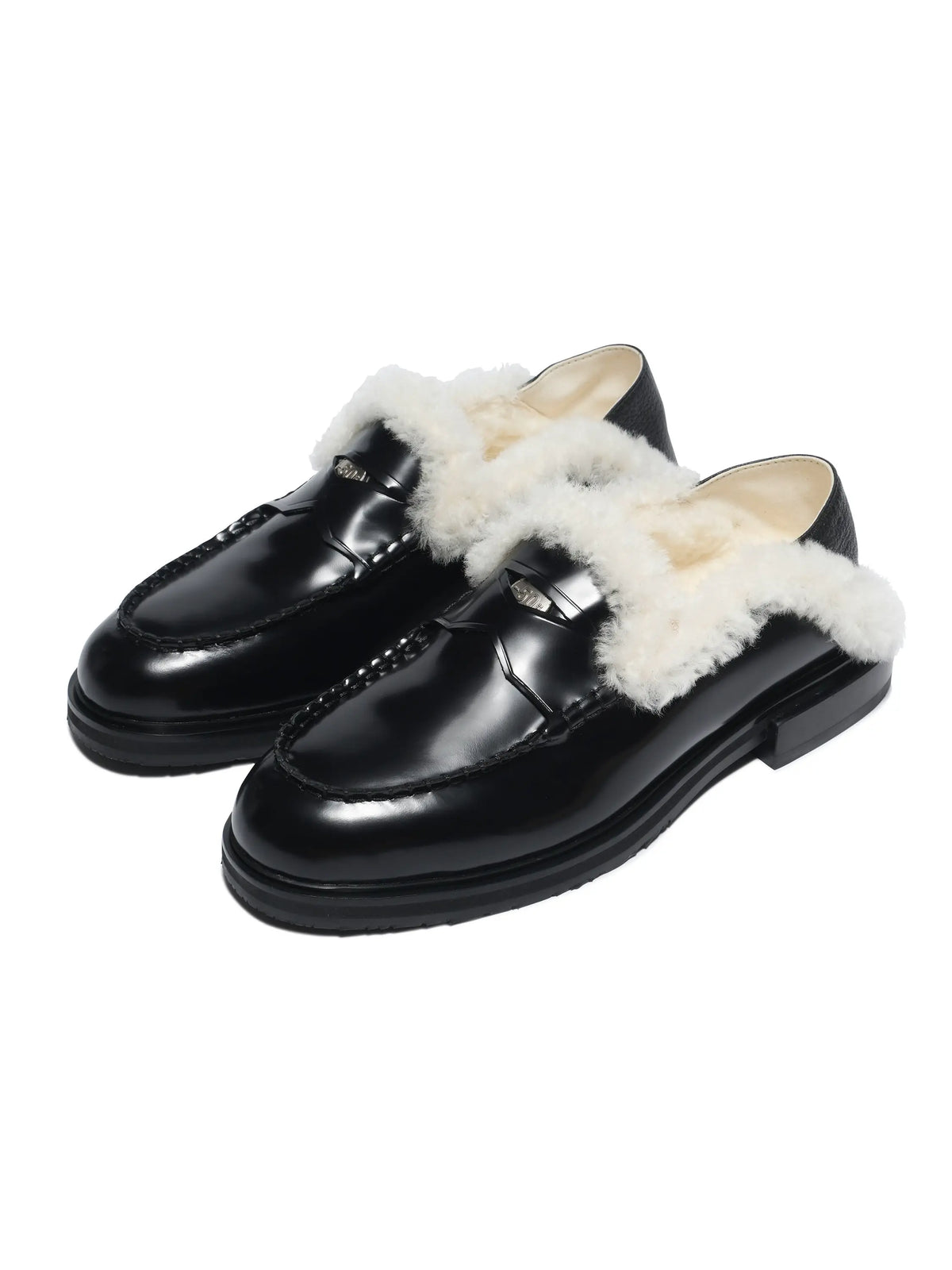 TERRAINCOGNITA Leather Wool-Lined Slip-On Loafer