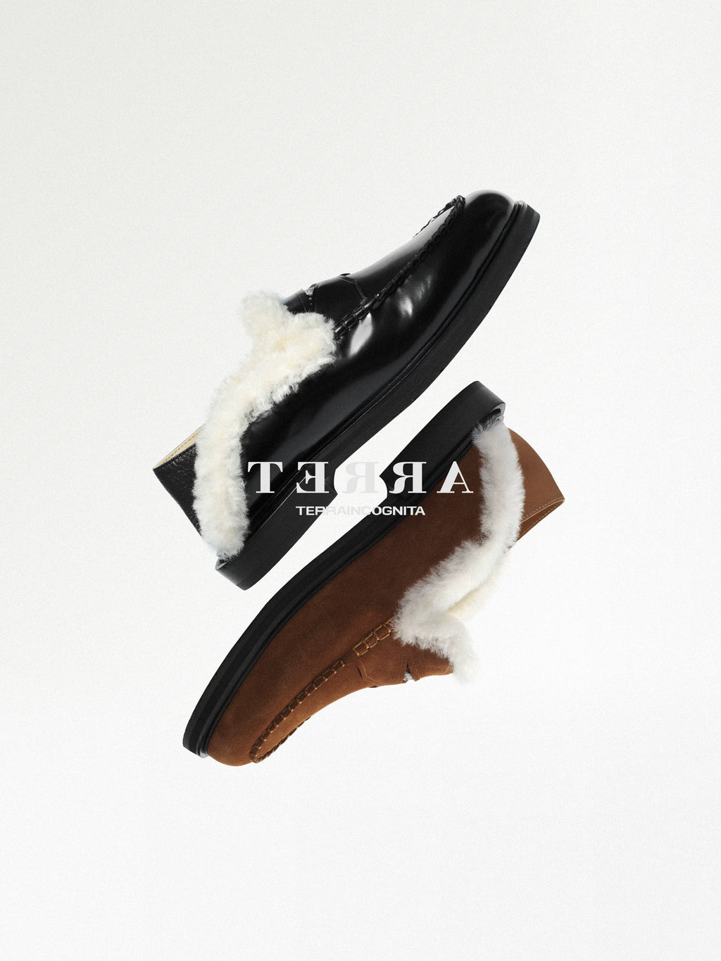 TERRAINCOGNITA Leather Wool-Lined Slip-On Loafer