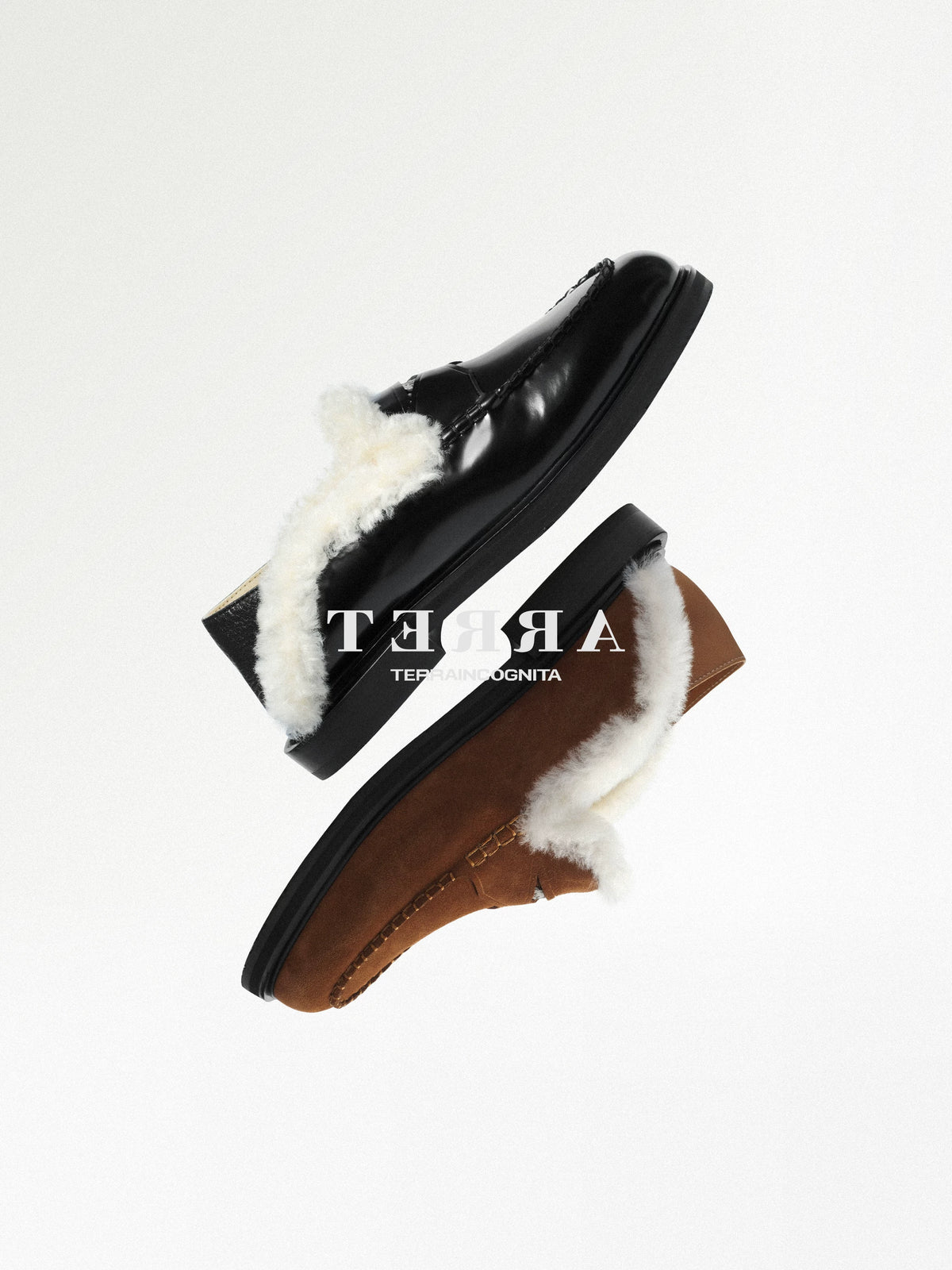 TERRAINCOGNITA Leather Wool-Lined Slip-On Loafer