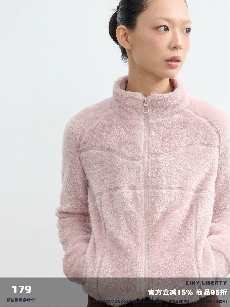 LINY LIBERTY Short Loose Stand-up Jacket