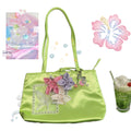 Hottie Green Floral Satin Underarm Bag - Magnetic Snap