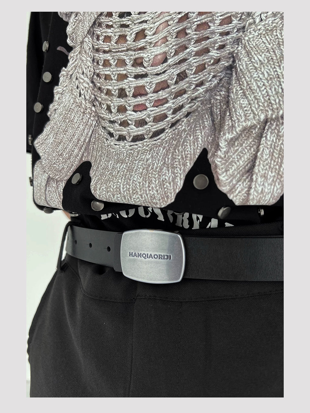 HANQIAORJI Vintage Moon Metal Buckle Belt