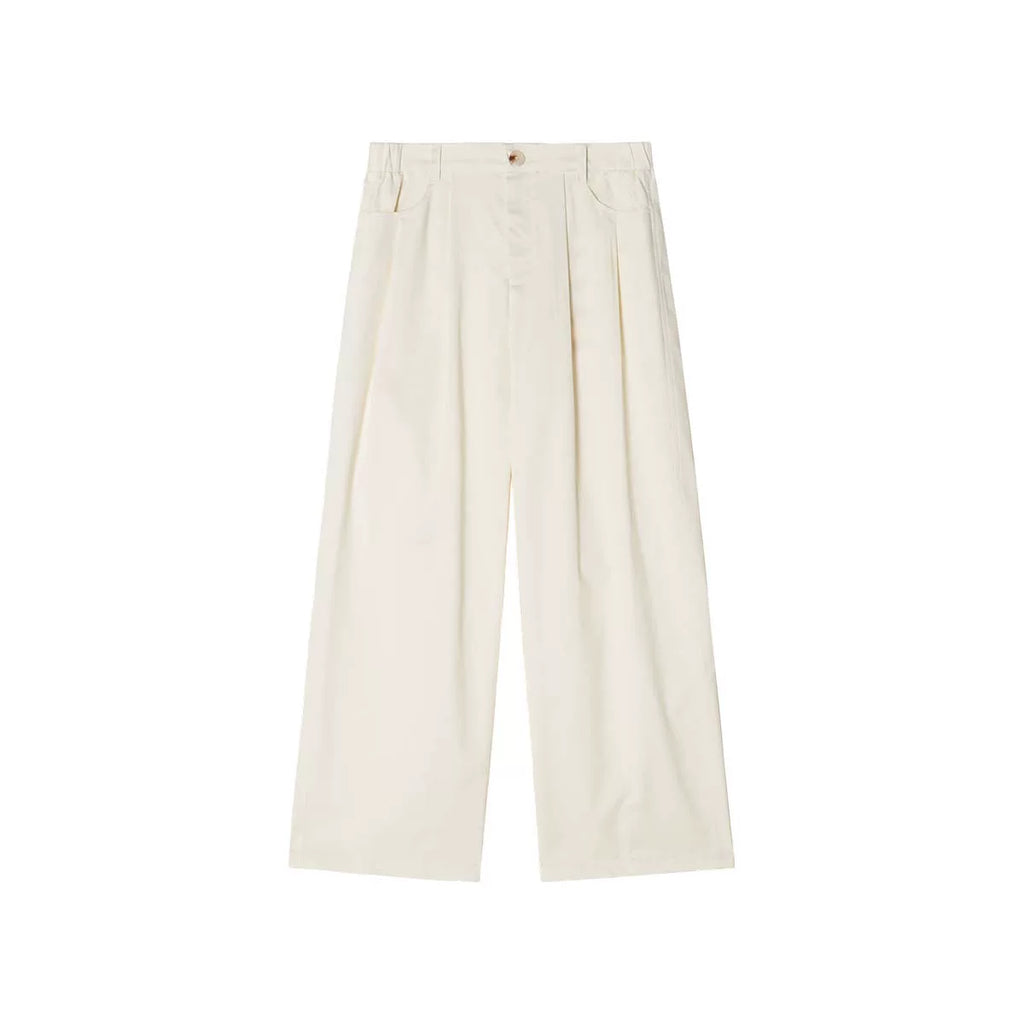 Unvesno Lyocell Blend Slim Straight Trousers