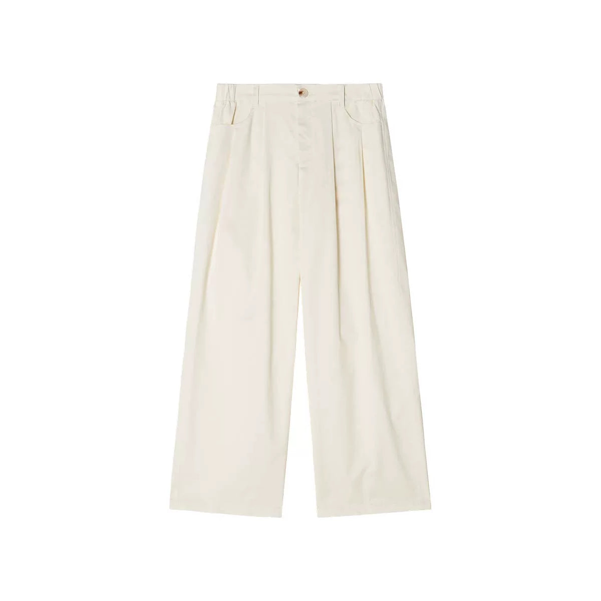 Unvesno Lyocell Blend Slim Straight Trousers
