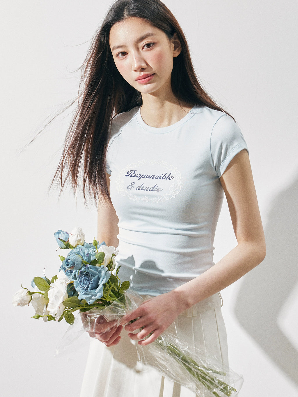 RPB BRAND Crew Neck Slim Slim Short Tee
