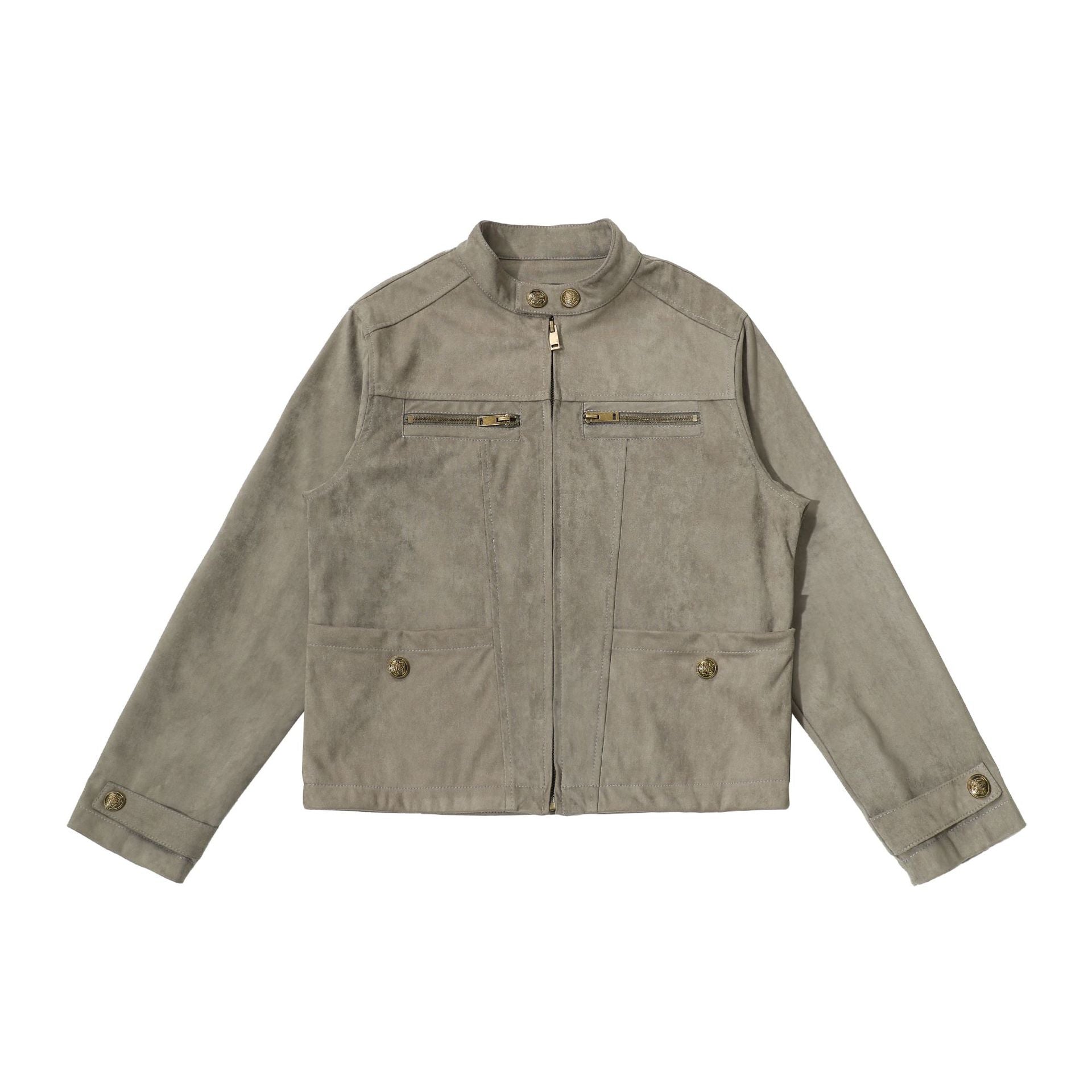 CHANYOOU Vintage Suede Short Slim Jacket