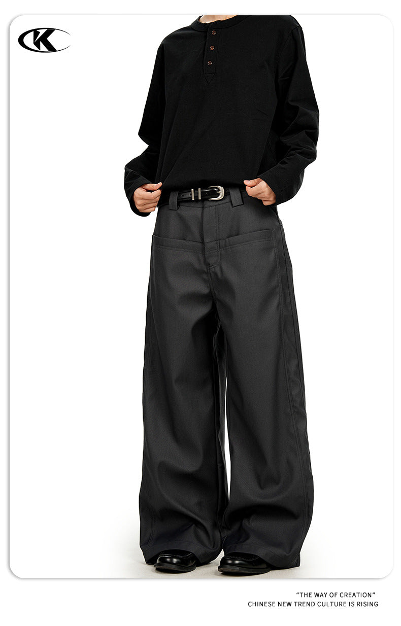 11KN Straight Wide-Leg Trousers