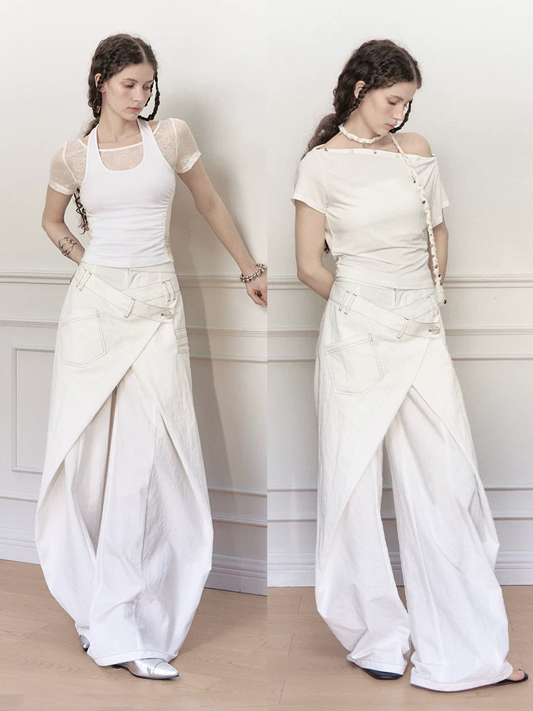 AnnoMundi High-Waist Loose Wide-Leg Curved Blade Jeans