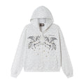 eeeeArtmonster Whimsical Floral Stars Hooded Cardigan