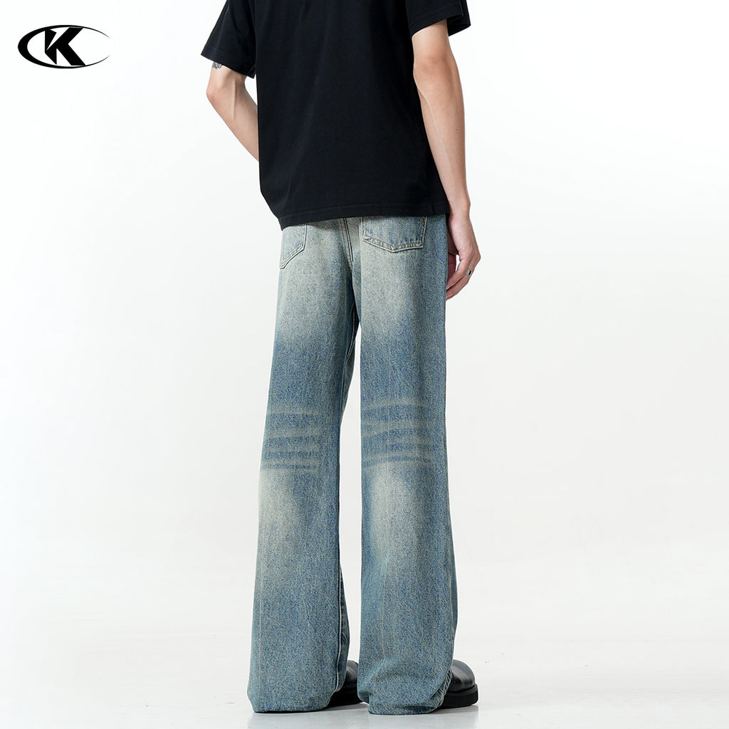 11KN Retro Micro-pull Loose and Thin Slim Jeans