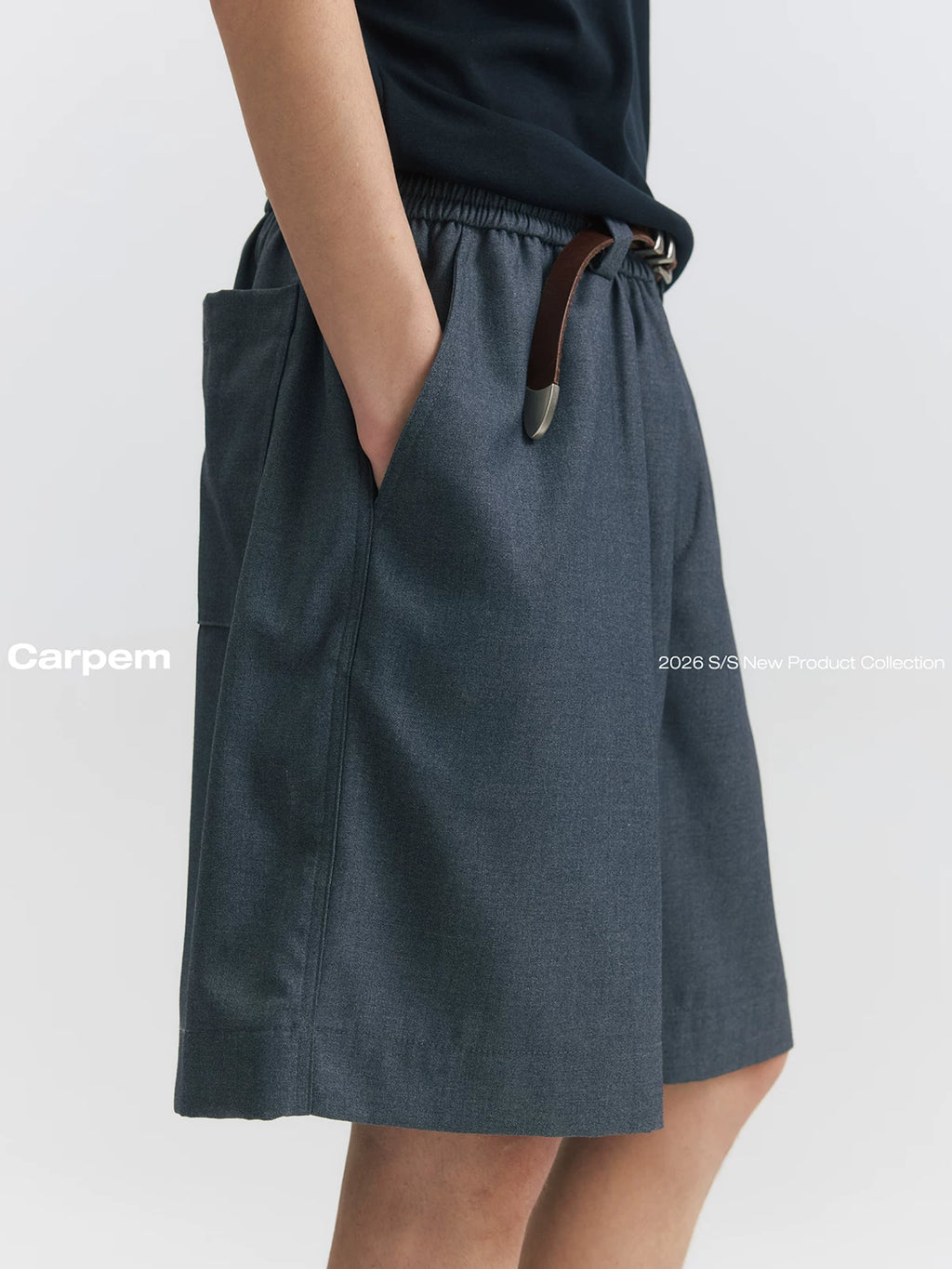 CARPEM 470g Textured Drawstring Relaxed Sweat Shorts