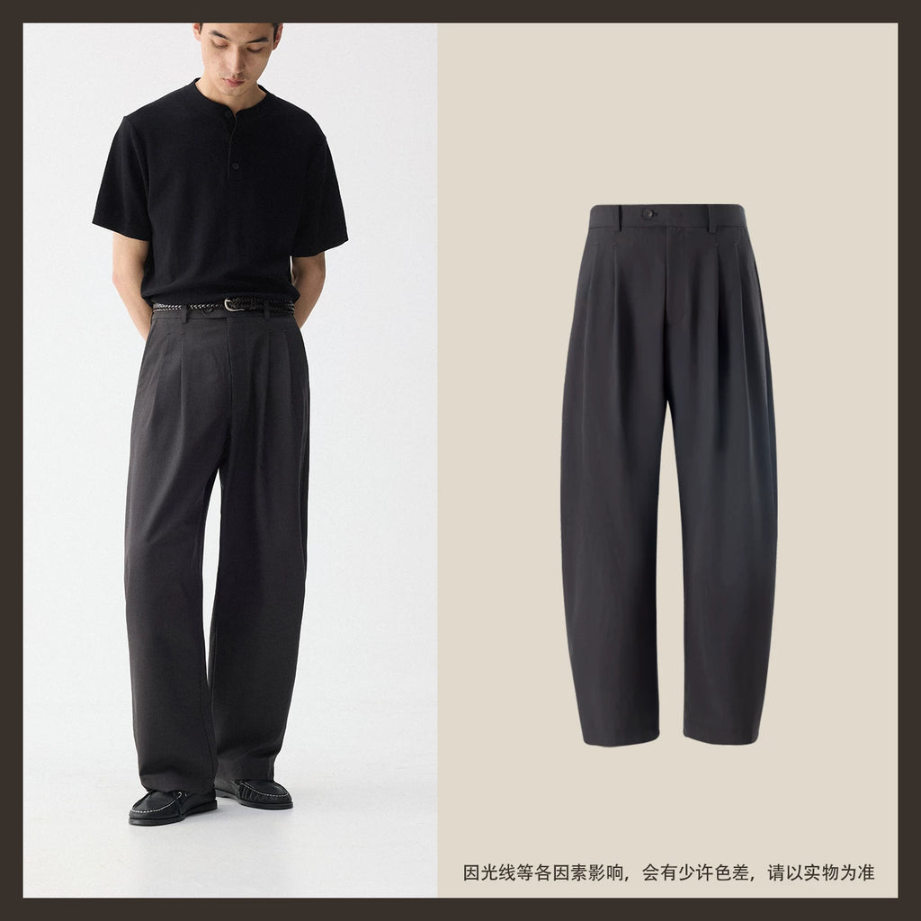 CULTUM Wide-Leg Pleated Trousers