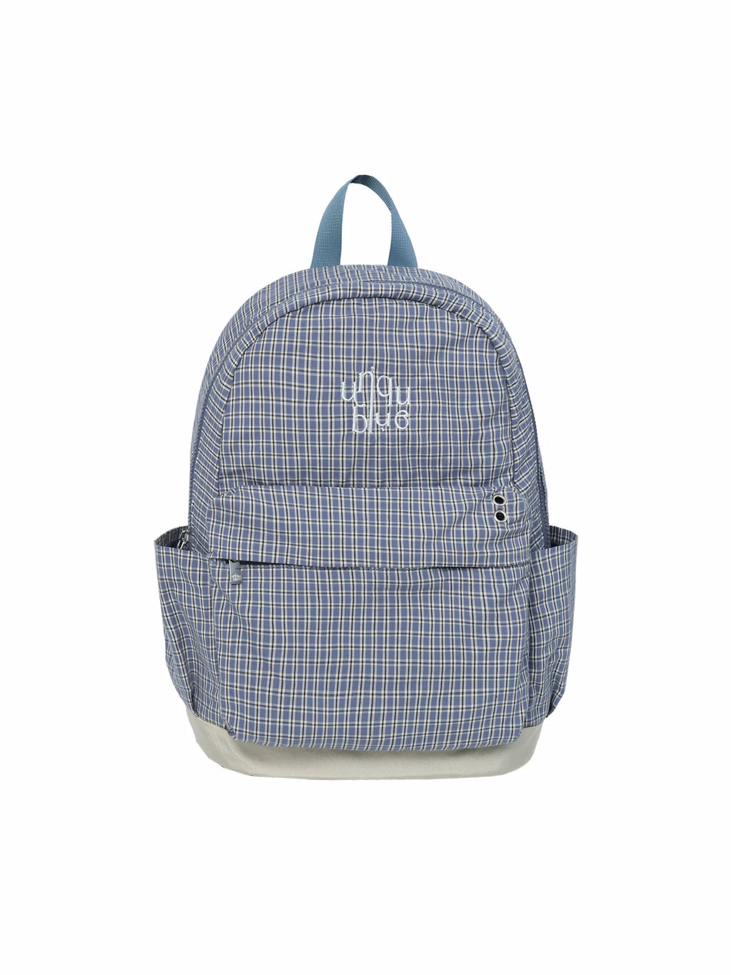 Unique blue Embroidered Canvas Zip-Top Backpack