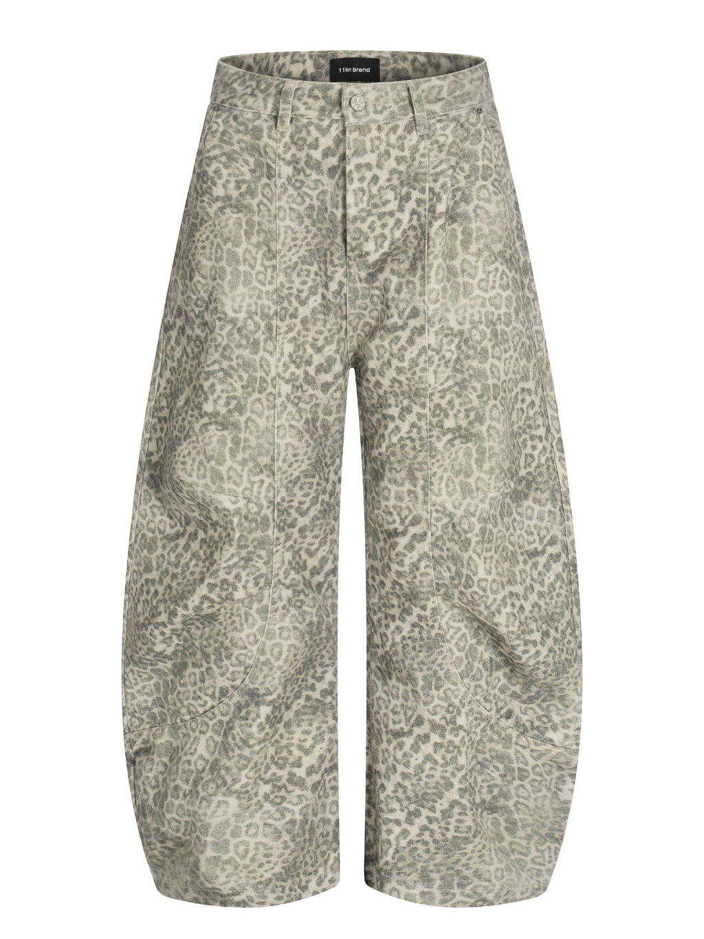 11KN Leopard Print Wide-leg Loose and Thin Tooling Casual Pants
