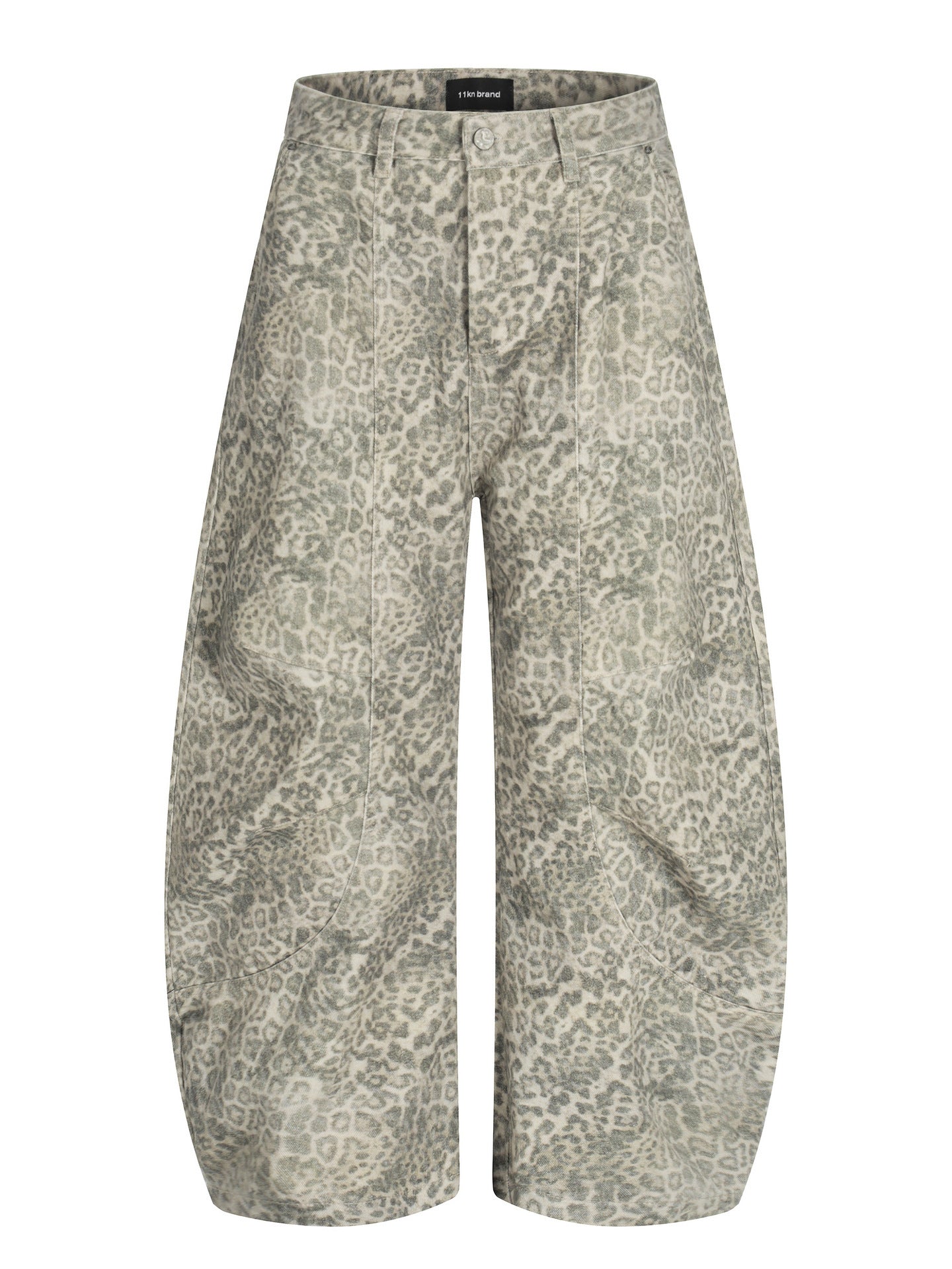 11KN Leopard Print Wide-leg Loose and Thin Tooling Casual Pants