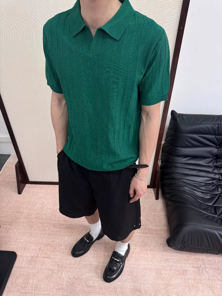 TERRAINCOGNITA Breathable Slim Fit Cropped Polo Shirt