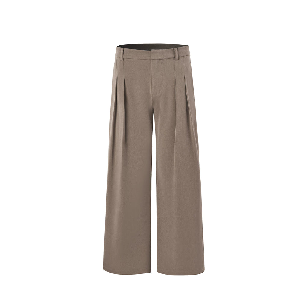 INTENT Knife-Pleated Wide-Leg Trousers