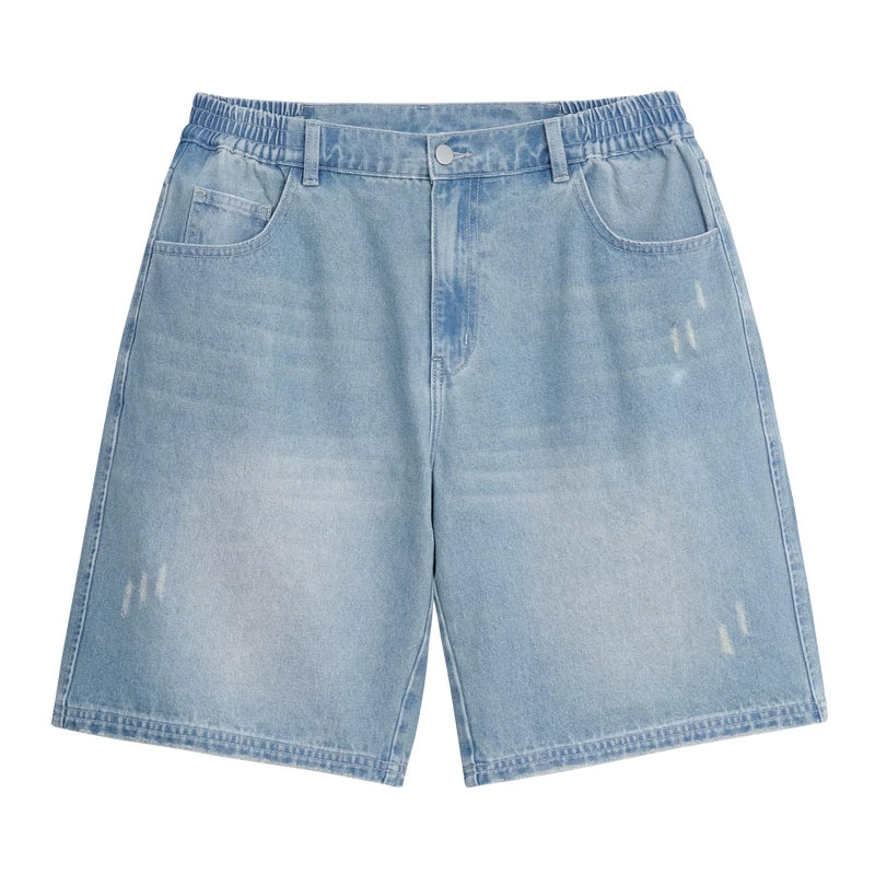 BODYDREAM Distressed Ripped Loose Straight-Leg Denim Shorts